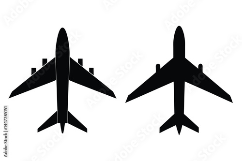 aircraft and jet plane silhouette design pack