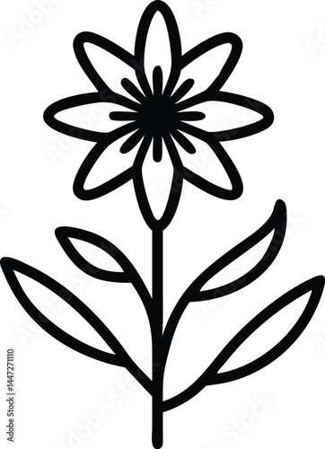 Medicinal Herbs Vector Icons – Thin Line Set of Healing Plants for Wellness, Health, and Herbal Remedies
