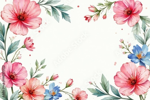 Delicate watercolor floral pattern for spring flyers , graphic, wedding
