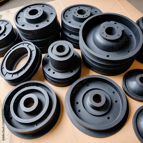 Industrial Pump Rubber Diaphragms - High-Resolution Images
