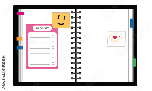 Diary with Sticky Notes
