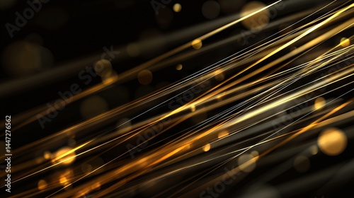 Luxurious abstract black line background featuring sleek flowing stripes and subtle depth — elegant dark monochrome texture perfect for high-end tech interfaces