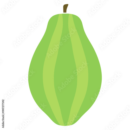 papaya fruit cartoon illustration