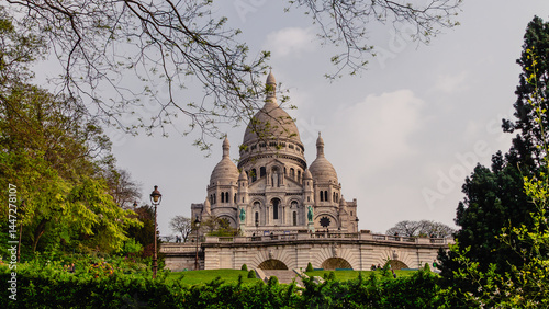 Sacre Coeur Cathedral on Montmartre Hill.