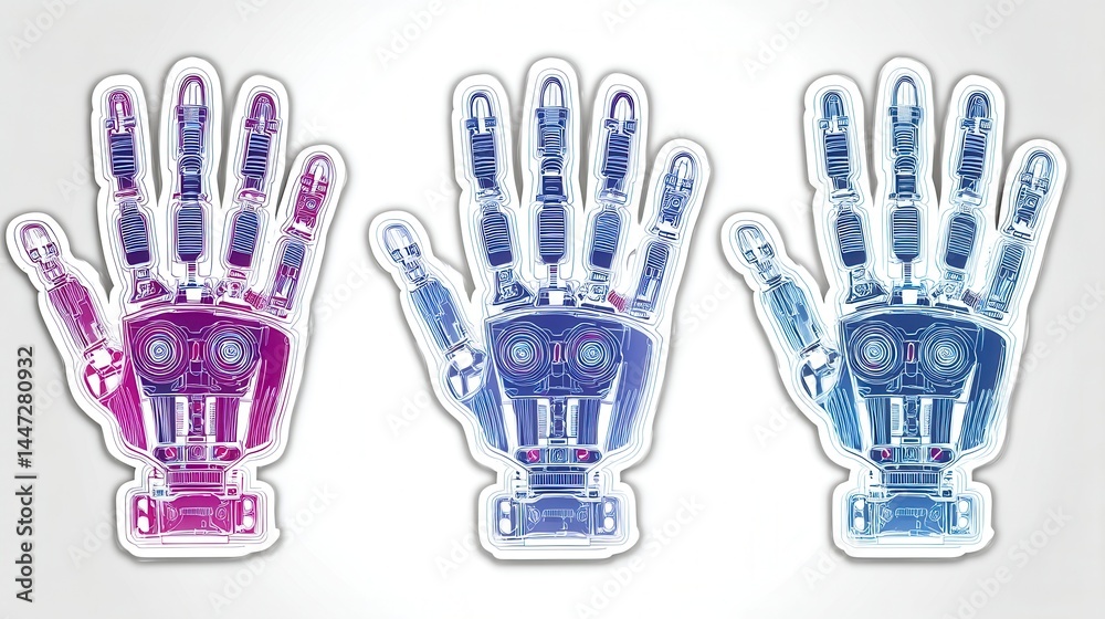 Naklejka premium Futuristic Robot Hand Design