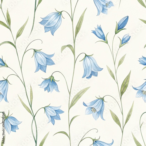 Floral pattern design nature illustration soft colors aesthetic style modern concept