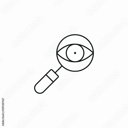 magnify eye icon sign vector