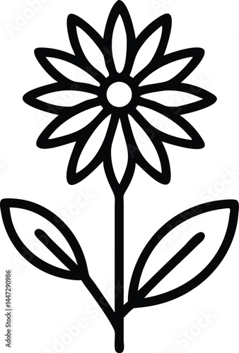 Medicinal Herbs Vector Icons – Thin Line Set of Healing Plants for Wellness, Health, and Herbal Remedies
