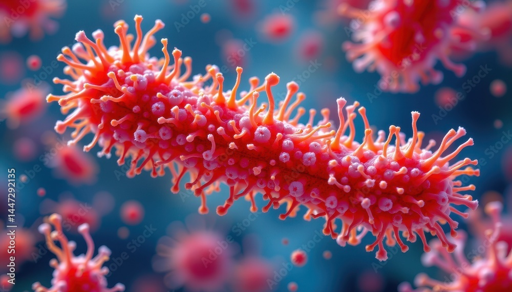 Fototapeta premium the microscopic universe, captivating the beauty of bacteria.