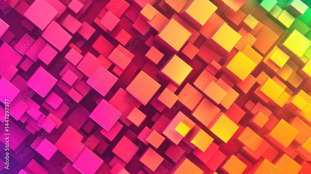 Abstract Colorful Cubes Gradient Background Design Abstract Colorful Cubes Gradient Background Design