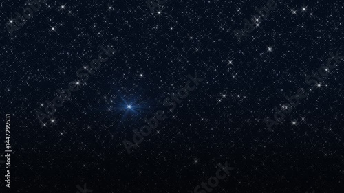 Night sky and a bright star. Star of Jesus