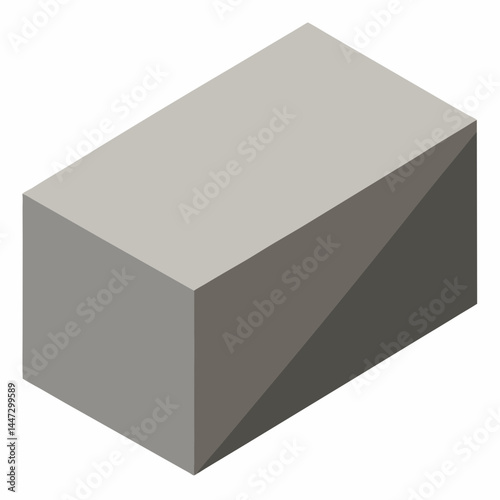 Concrete Block in Simple Style with Grey Color for Construction  