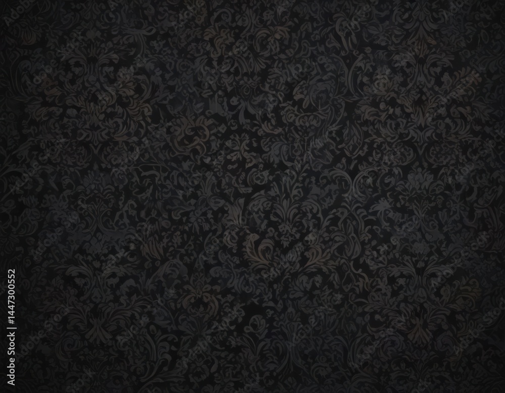 Elegant dark gothic damask wallpaper, seamless repeat , shadow, rich Elegant dark gothic damask wallpaper, seamless repeat , shadow, rich