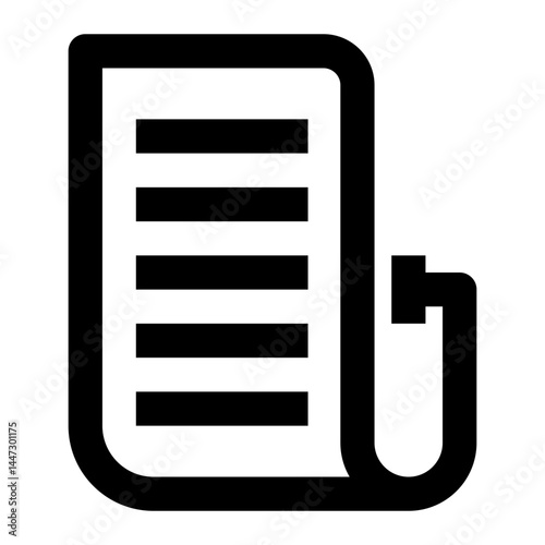 icon newsletter with style outline