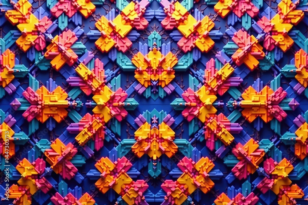 Abstract geometric shapes, vibrant colors repeating seamlessly, line, style, graphics Abstract geometric shapes, vibrant colors repeating seamlessly, line, style, graphics