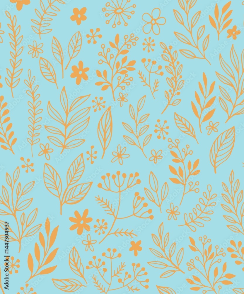 Fototapeta premium seamless floral pattern flo
