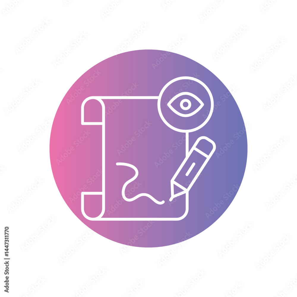 Visual Sketching Icon vector stock illustration Visual Sketching Icon vector stock illustration