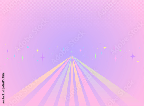 キラキラな虹色の道の背景