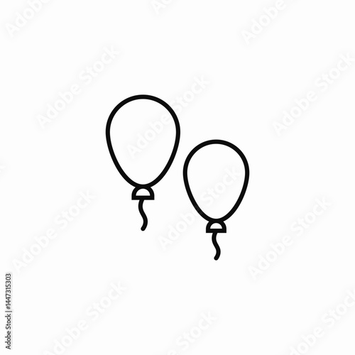 two balloons icon sign vector