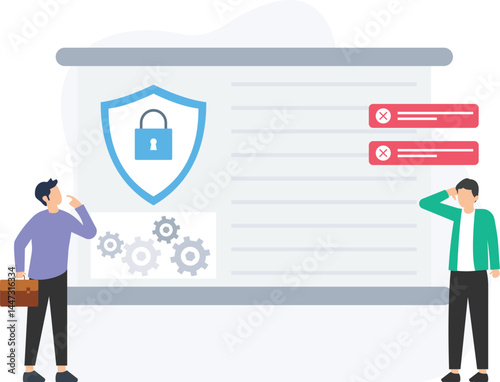 Security error or access violation, authentication failure or unauthorized access, certificate error or invalid credentials, system breach alert or login issue, firewall blockage or encryption mismatc