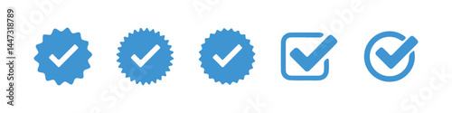 Check mark tick verification icon symbol. Vector Illustration Eps 10