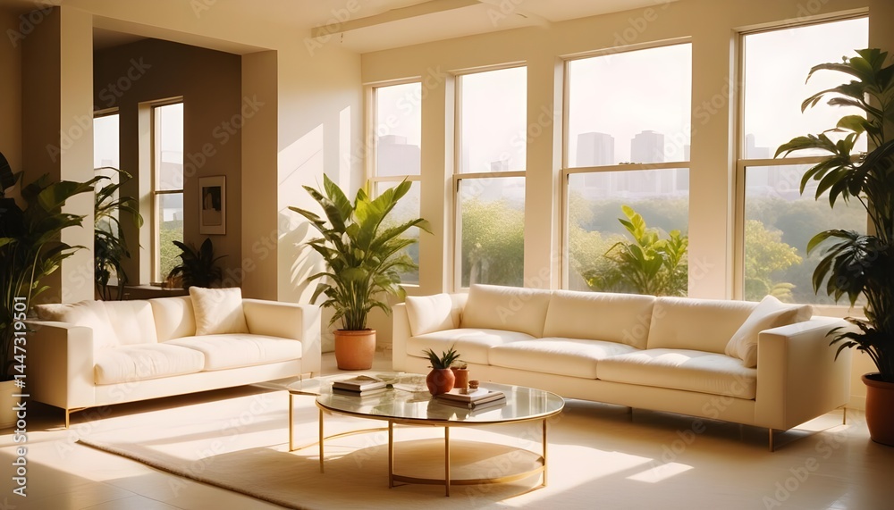 Fototapeta premium Photo interior modern design room 3d illustration