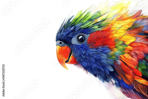 Stunning parrot with vibrant feather pattern