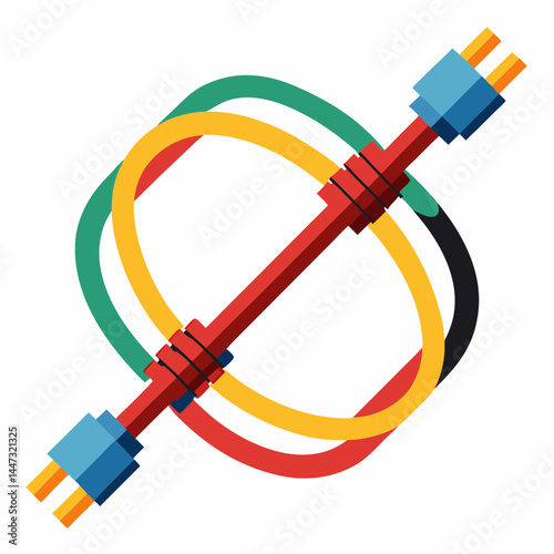 Colorful Cable Ties in Abstract Design  