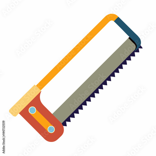 Hacksaw Simple Flat Design in Vibrant Colors  