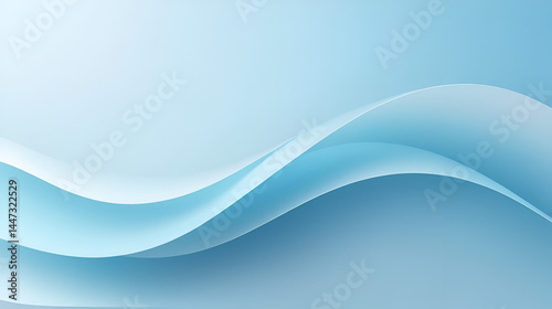 Minimalist abstract light patterns on a soft blue gradient background for serene product presentation