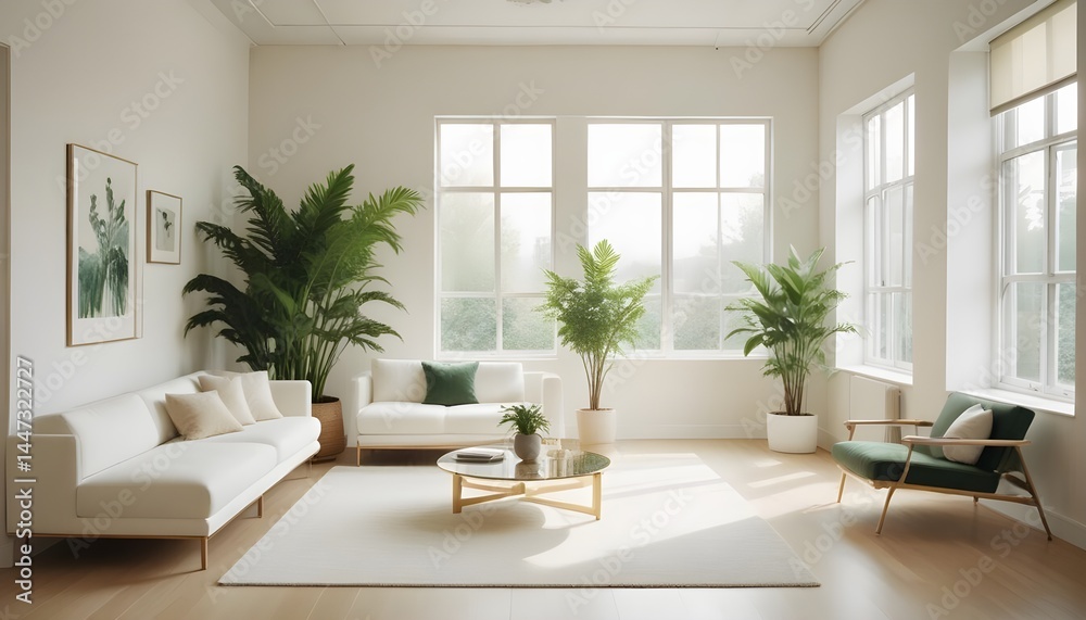 Fototapeta premium Photo interior modern design room 3d illustration