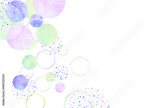抽象的な丸の背景イラスト