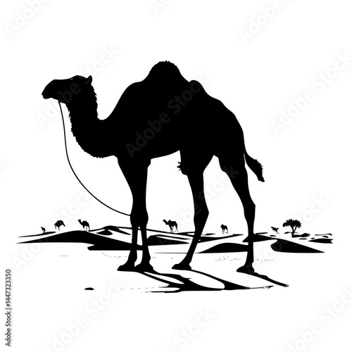 camel on the Desert 