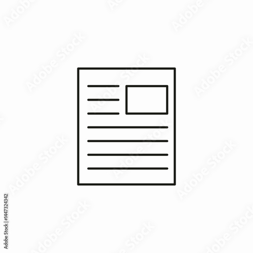 basic document icon sign vector