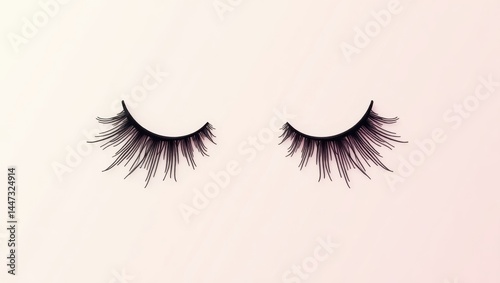 Lash Tech. Darkness defines beauty. Isolated 2D Isometric Illustration. Womans striking, long eyelashes symbolize her connection to mysterious and elusive concept of darkness defined as beauty.