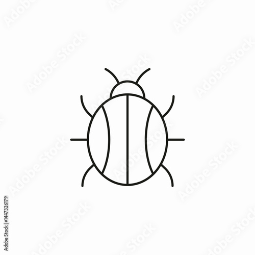 computer bug icon sign vector