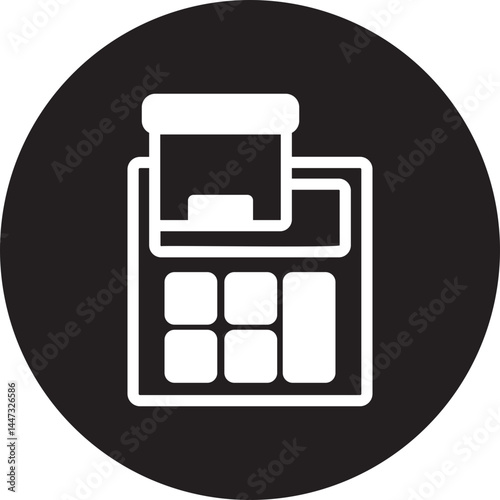 calculator glyph icon
