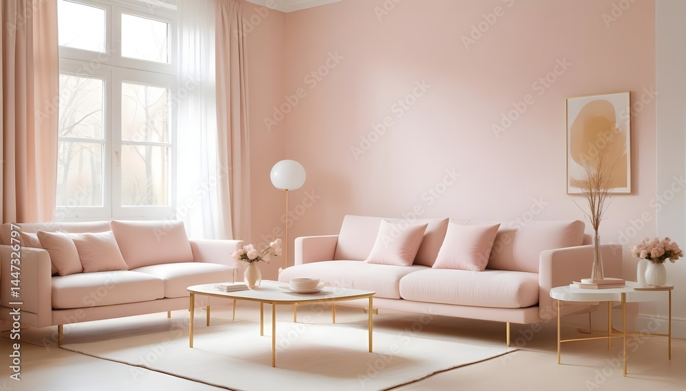 Fototapeta premium Photo interior modern design room 3d illustration