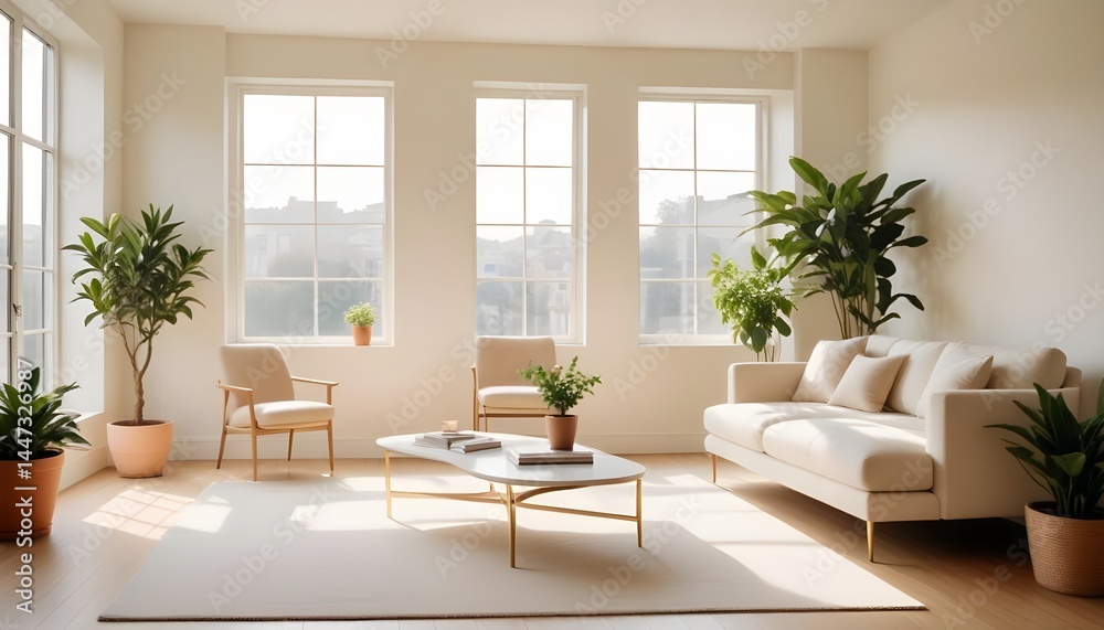 Fototapeta premium Photo interior modern design room 3d illustration