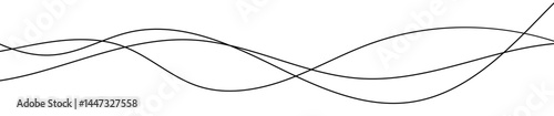 Thin curved wavy lines