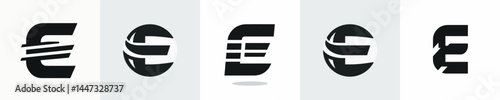 letter E logo vector