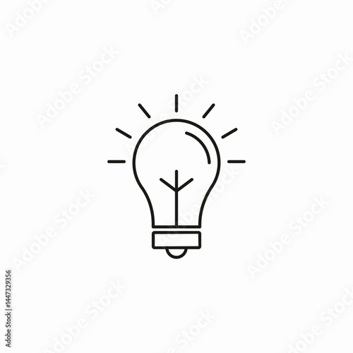 light bulb icon sign vector