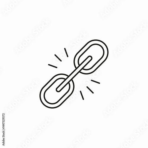 linked chains icon sign vector