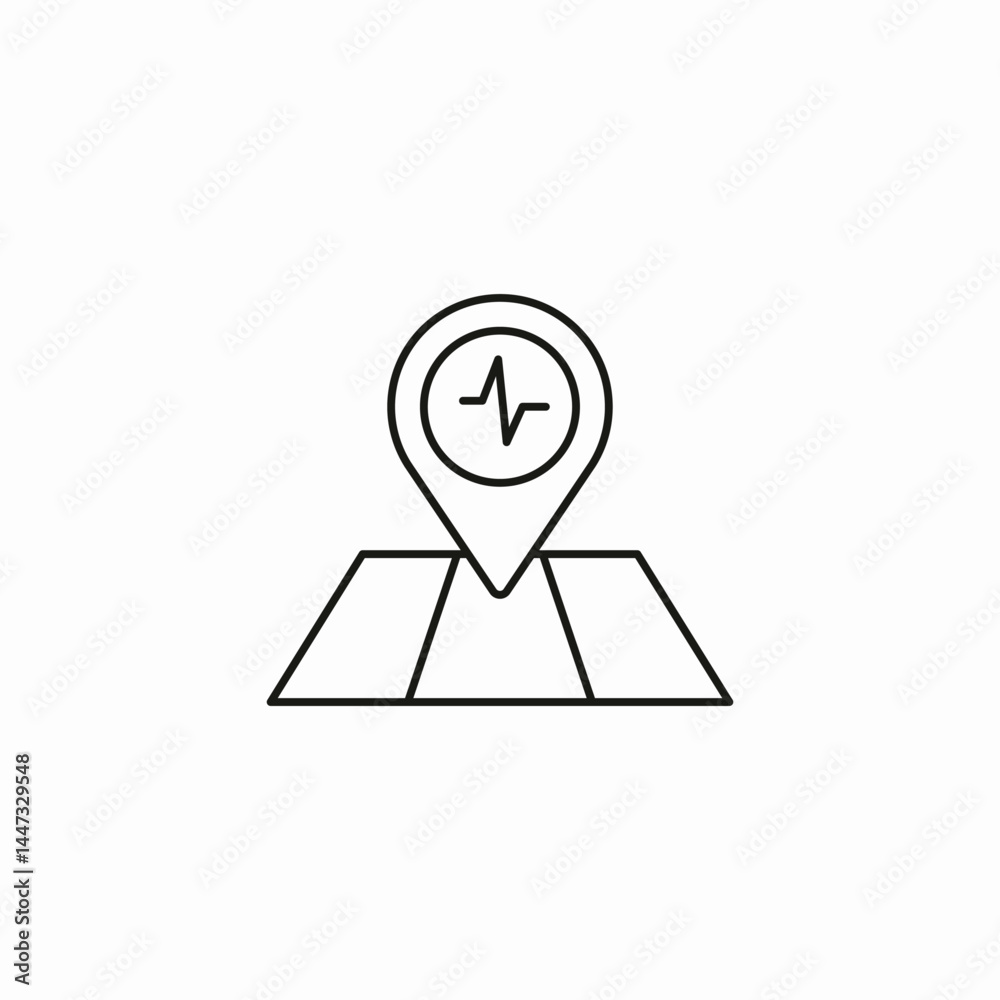 location pulse icon sign vector location pulse icon sign vector
