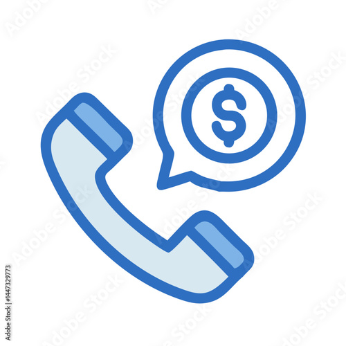 “Financial Consultation Call Icon – Business Advice, Client Support, Minimal Line Vector, Editable Stroke”