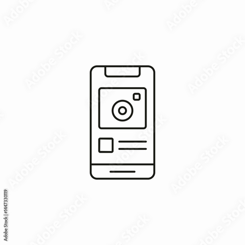 mobile camera icon sign vector