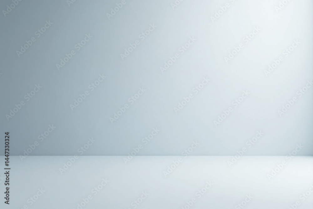 A Simple, Clean, and Empty Room with a Light Blue Wall and Floor, Ideal for Product Displays or Backgrounds for Presentations and Designs A Simple, Clean, and Empty Room with a Light Blue Wall and Floor, Ideal for Product Displays or Backgrounds for Presentations and Designs