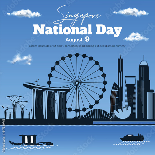 Vector illustration for Singapore National Day