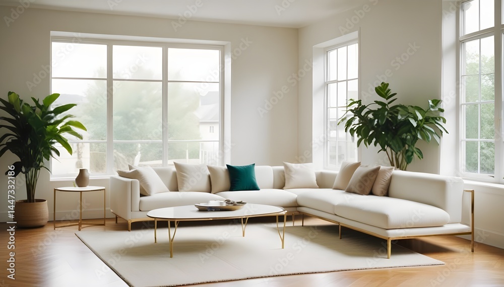 Fototapeta premium Photo interior modern design room 3d illustration