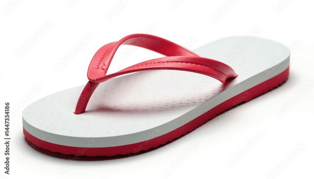 Close-up of a single flip-flop isolated on white background , thongs, sandal Close-up of a single flip-flop isolated on white background , thongs, sandal